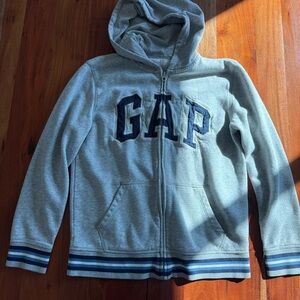 🦊 GAP Kids Gray and Blue Hoodie